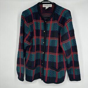 Crystal-Kobe Cardigan Sweater Women's Button up Long Sleeve Size Large Vintage 9